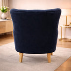 Soft Navy Blue Velvet Sofa Lounge Chair for Living