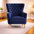 Soft Navy Blue Velvet Sofa Lounge Chair for Living