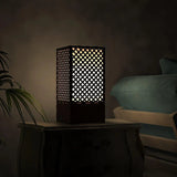 Square Pattern Table Lamp Shadow Night Light For Home Decor | Living Room
