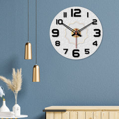 Star Shape Design Wooden Wall Clock For Living Room