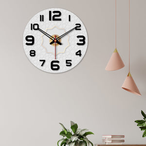 wooden silent wall clock