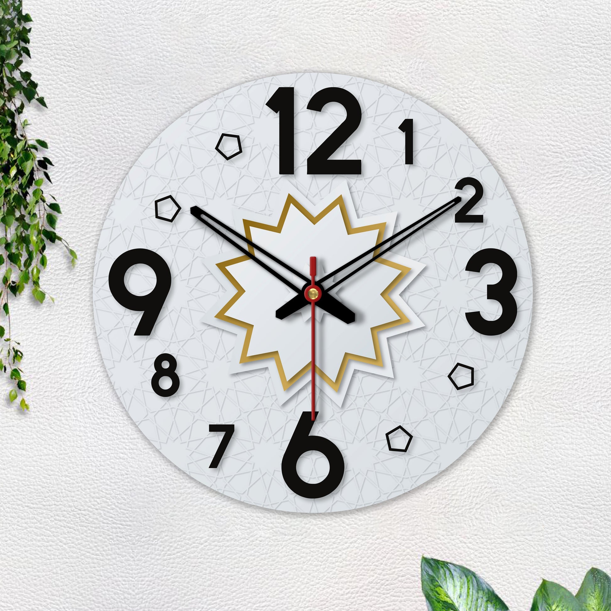 wall clock wooden design