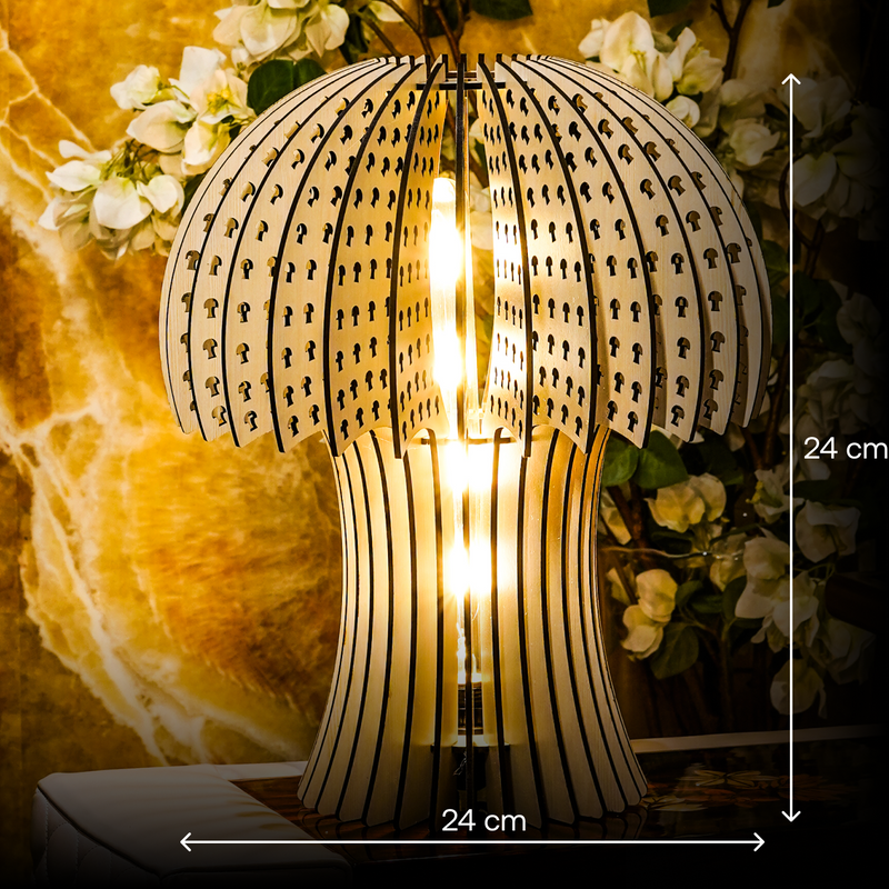 Artistic Cutout Mushroom Table Lamp Ambient Light