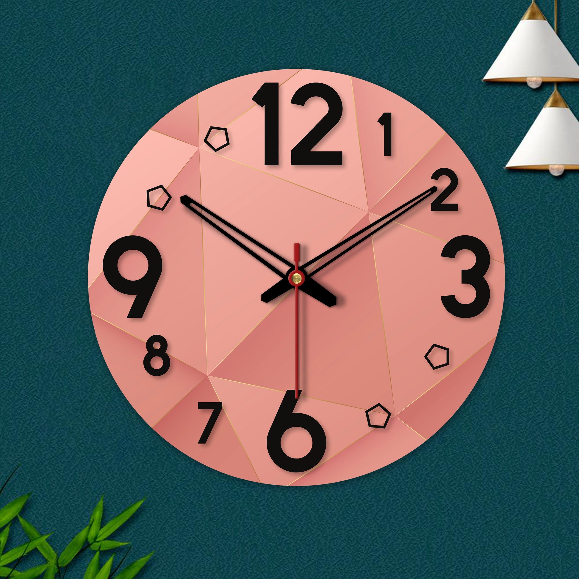 Designer wooden wall clock