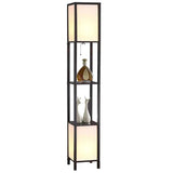 Beautiful Modern House Wooden Two Sided Shelf Lamp For Living Room, Bedroom