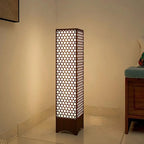Honey Comb Design Wooden Floor Lamp For Living Room, Bedroom