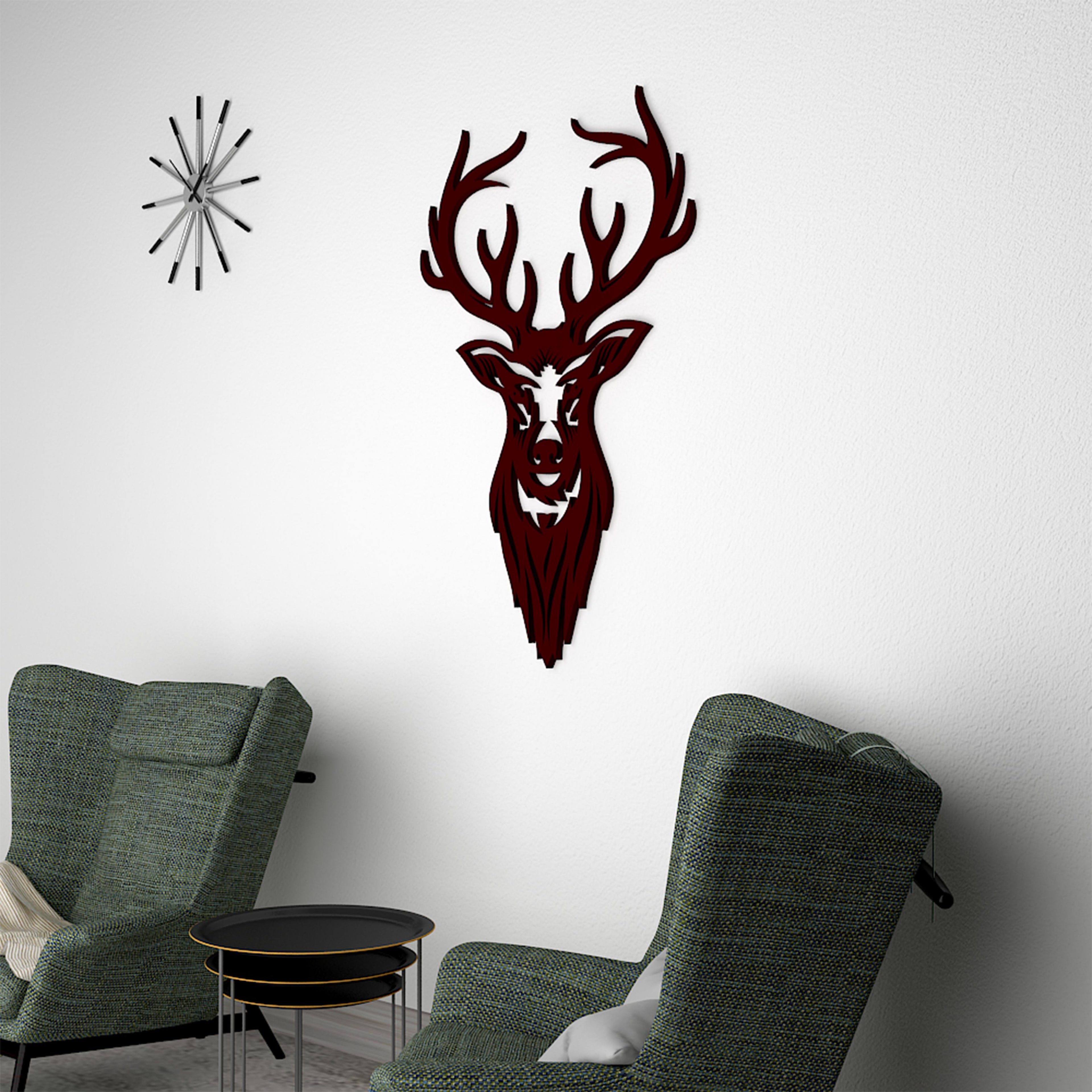 Beautiful Deer Head Premium Quality Wooden Wall Hanging