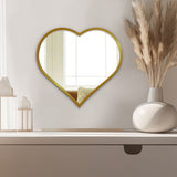 Beautiful Atractive Heart Shape Mirror with Golden Finish Frame