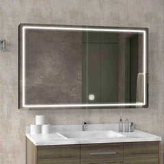 Wide Storage Mirror Cabinet with Built-in Lighting