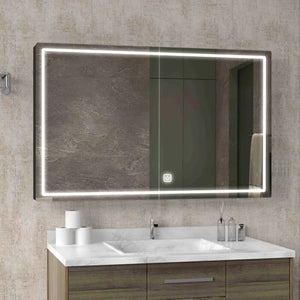 Wide Storage Mirror Cabinet with Built-in Lighting