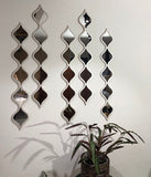 Classic Decorative Water Drop Mirror Strips with Silver Wooden Finish