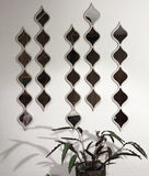 Classic Decorative Water Drop Mirror Strips with Silver Wooden Finish