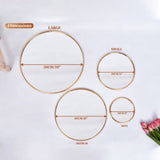 Modern Golden Abstract Round Shaped Wall Mirror