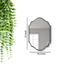 Elegant Irregular Quatrefoil Bathroom Decor Mirror with Black Wooden Finish