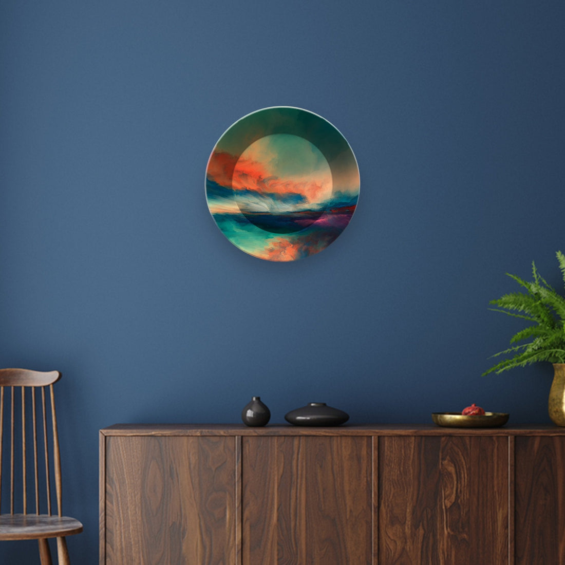 Beautiful Sky Wall Hanging Ceramic Plate