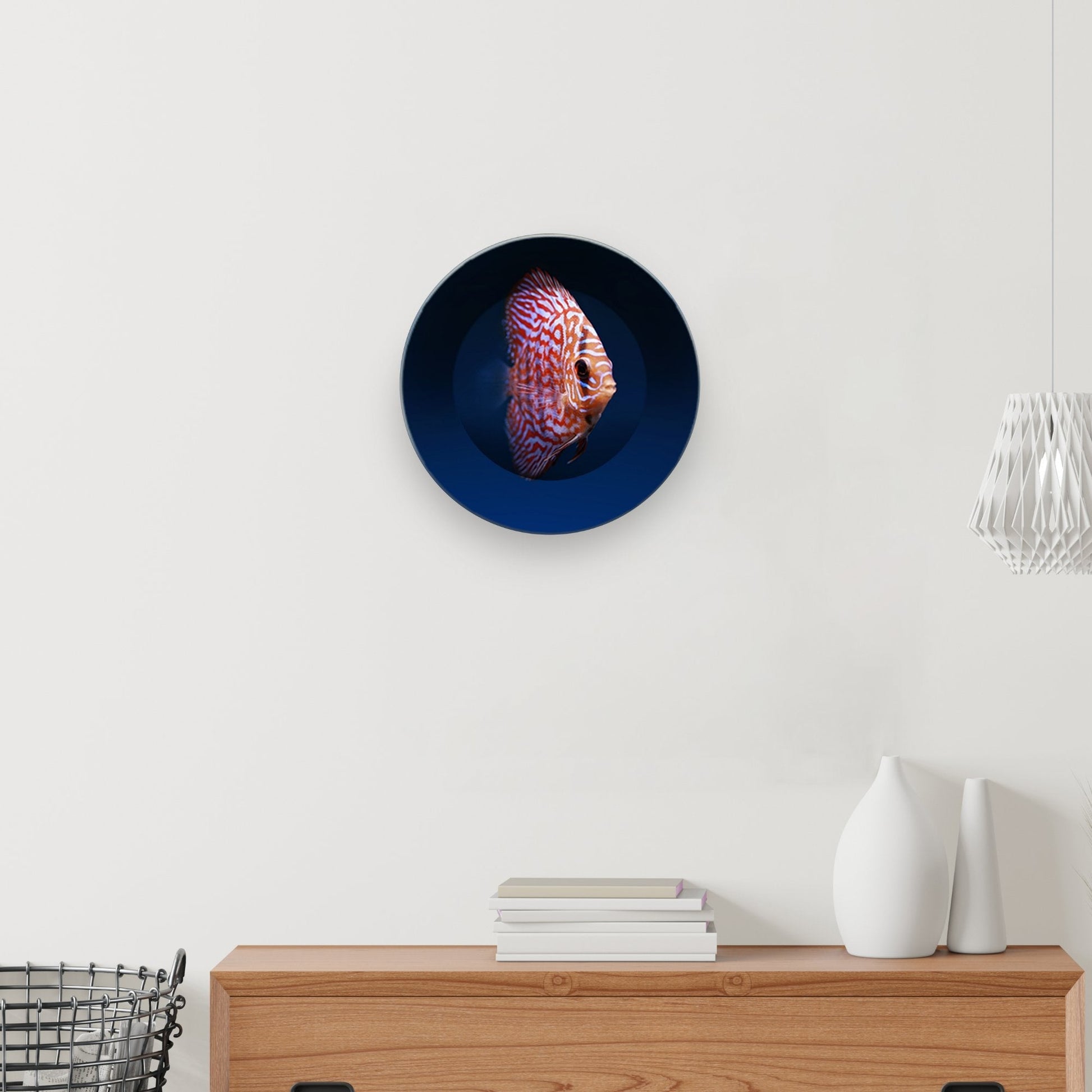 Beautiful Fish Ceramic Plate Wall Painting