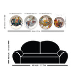 Madhubani Culture Art Wall Plates Set of Four