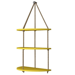  Planter Shelf with Rope Three Layers(Yellow)