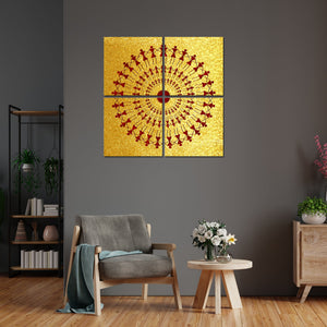 Warli Art Wall Hanging Painting, Set of 4