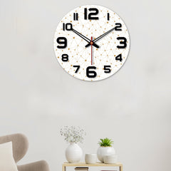 Web Triangle Pattern Printed Wooden Wall Clock