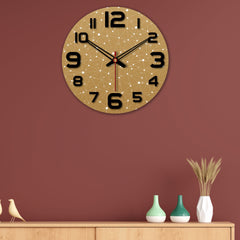 Web Triangle Pattern Wooden Wall Clock