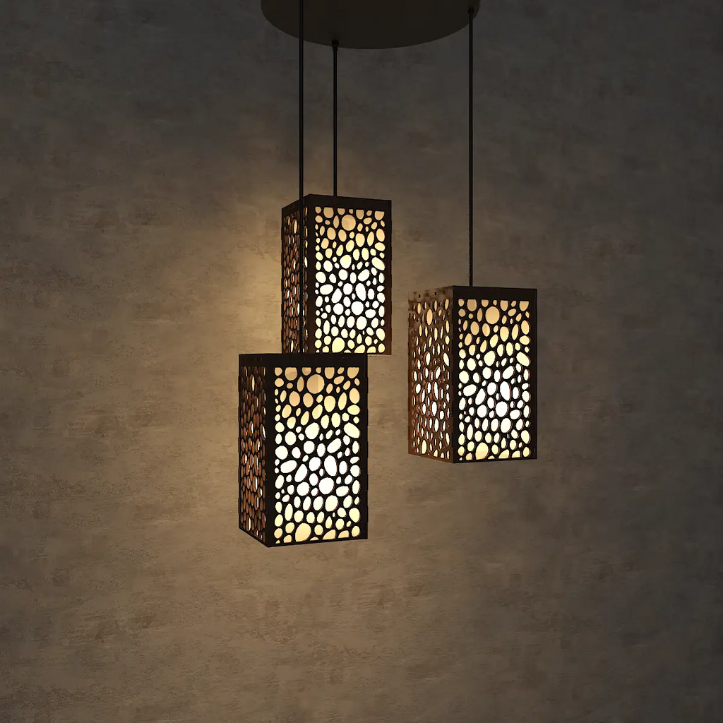 Decor Pattern Light Pendant Light Wood Pattern