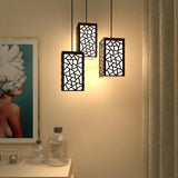 Wooden Ceiling Pendant Light Triangle Pattern Design Modern Lamp For Home Decoration, Living Room