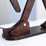 Wooden Walking Figurine Modern Table Night Lamp