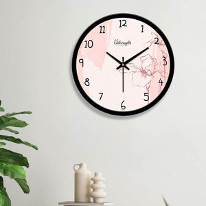 A Beautiful Flower Design Printed Wall Clock