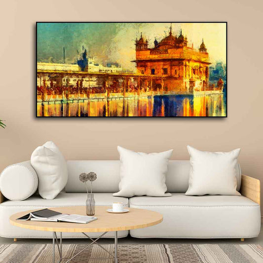 A Classic Wall Painting of Golden Temple