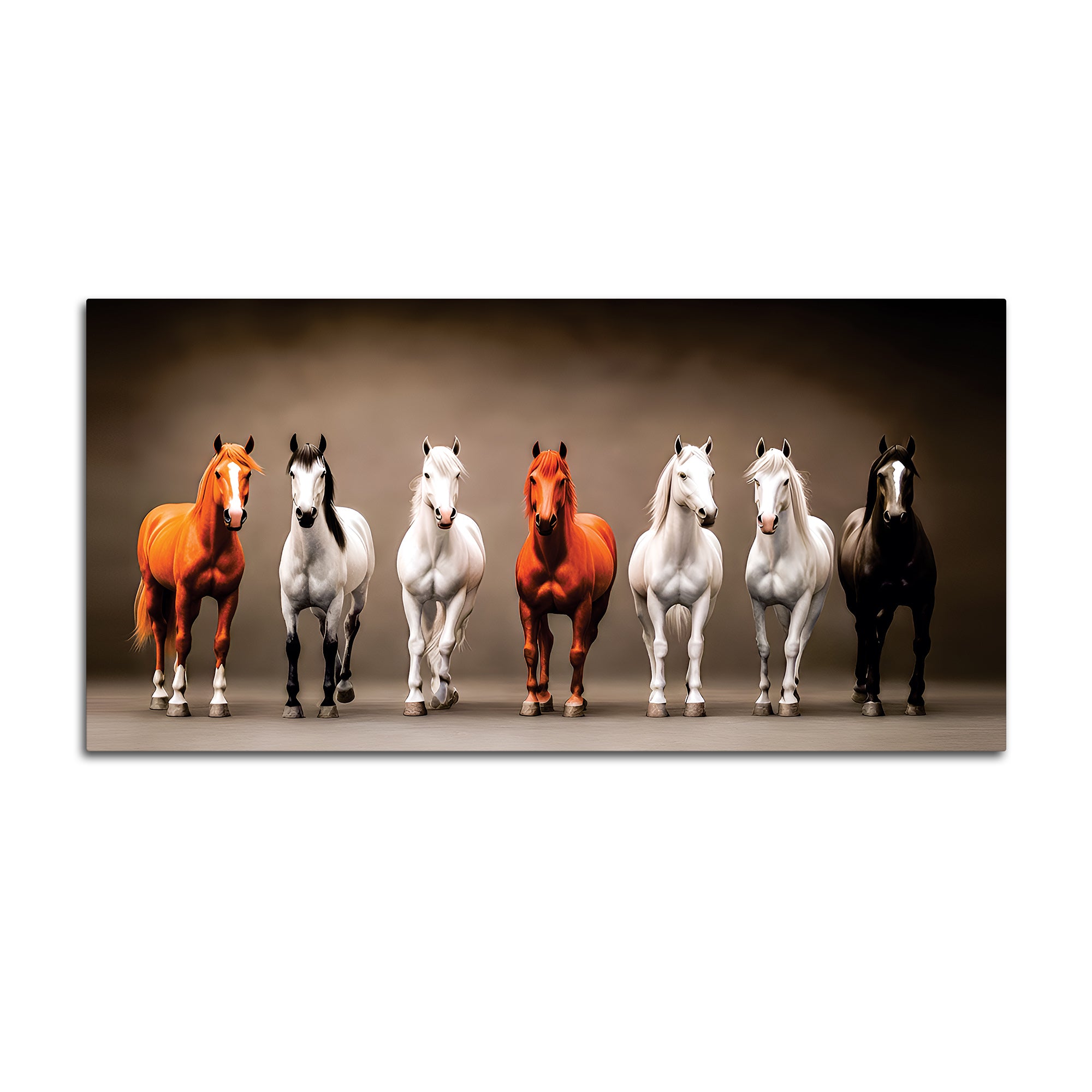 A Group of Diverse Horses Canvas Wall Painting