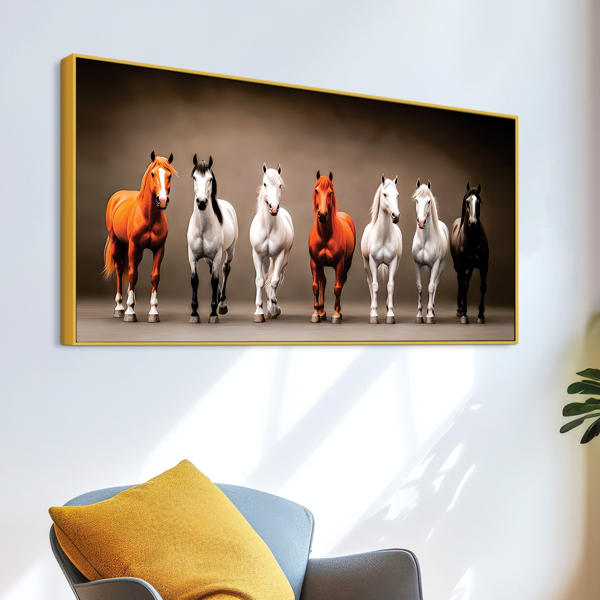 A Group of Diverse Horses Canvas Wall Painting