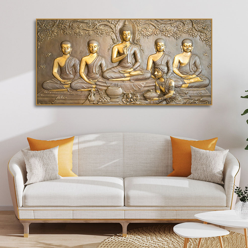 buddha wall painting for living room