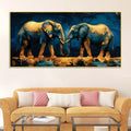 Abstract African Elephant Pair Canvas Painting for Living Room