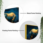Abstract African Elephant Pair Canvas Painting for Living Room