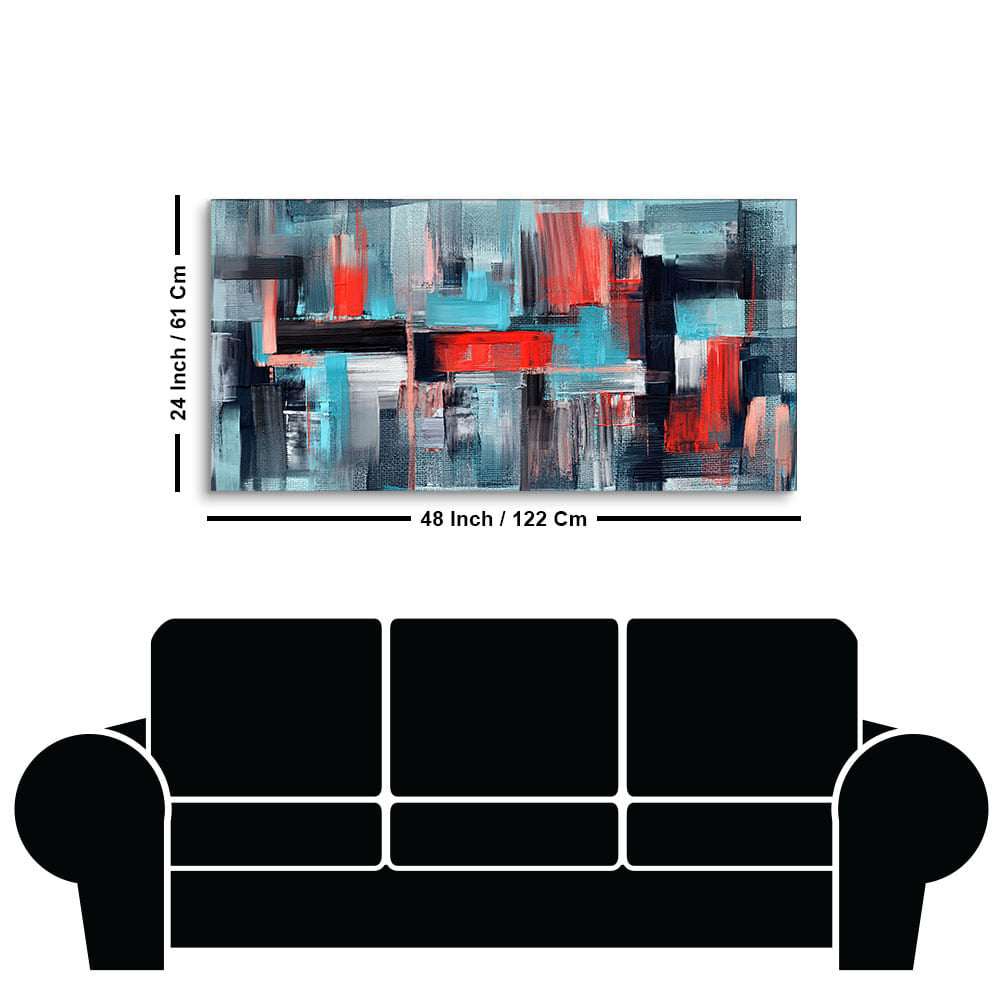 Abstract Art Colorful Strokes Canvas Wall Painting