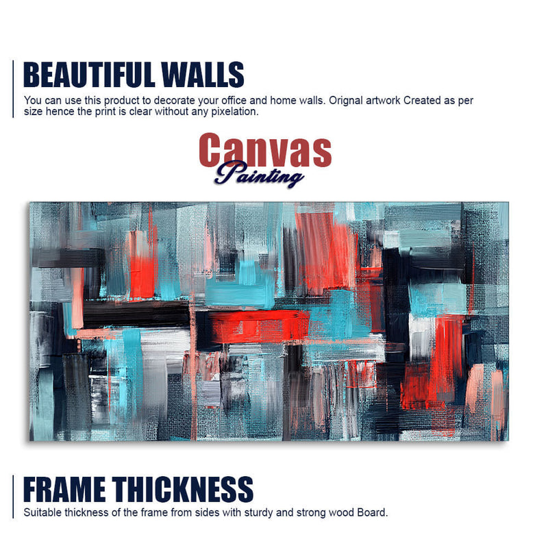 Abstract Art Colorful Strokes Canvas Wall Painting