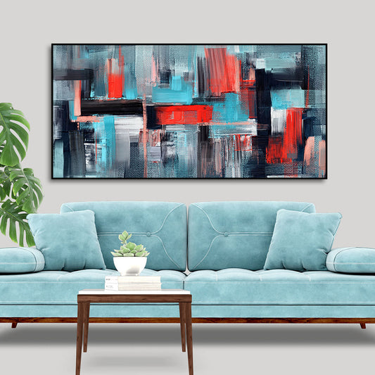 Abstract Art Colorful Strokes Canvas Wall Painting