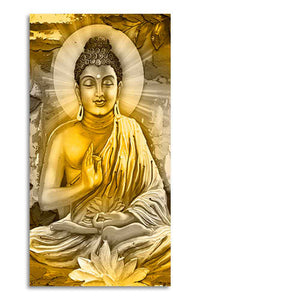 Abstract Art Lord Buddha Canvas Wall Painting