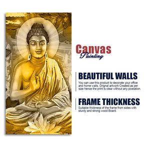 Abstract Art Lord Buddha Canvas Wall Painting