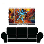 Abstract Art Lord Shiva Five Pieces Canvas Wall Painting
