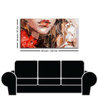 Abstract art of Beautiful Girl Face Canvas Wall Painting