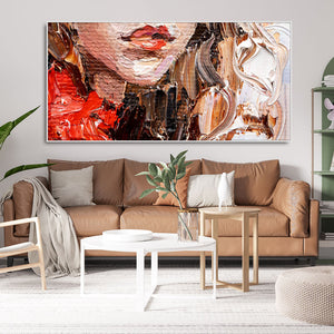 Abstract art of Beautiful Girl Face Canvas Wall Painting