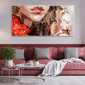 Abstract art of Beautiful Girl Face Canvas Wall Painting