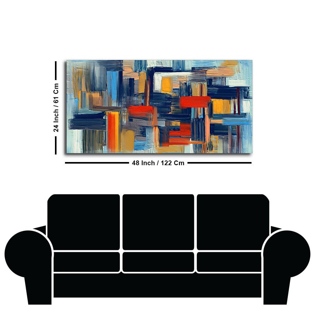 Abstract art of Colorful Texture Premium Canvas Wall Painting