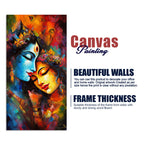 Abstract Art of Radha Krishna Canvas Wall Painting