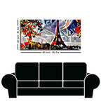 Abstract Art Premium Canvas Painting of Eiffel Tower in Paris