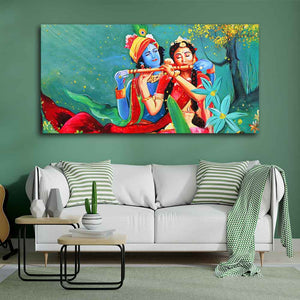 Abstract Art Radha Krishna Wall Painting