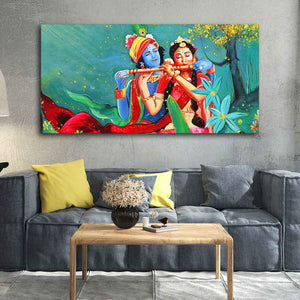 Abstract Art Radha Krishna Wall Painting