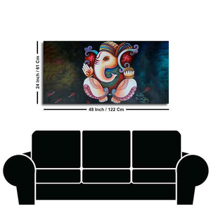 Abstract Art Shri Ganesha Canvas Wall Painting